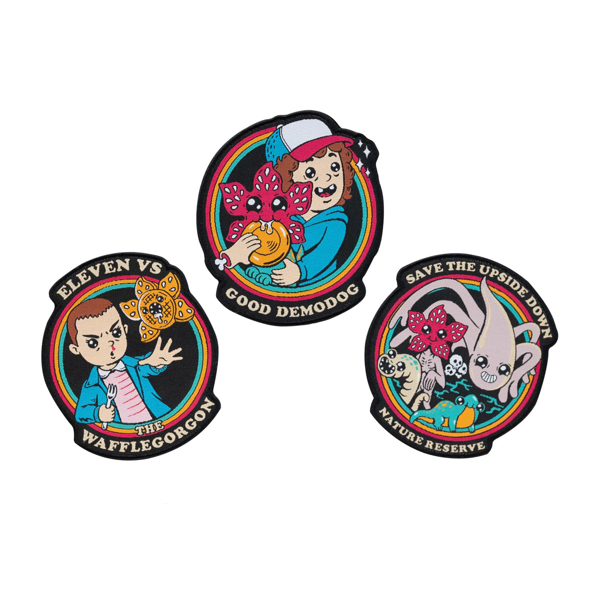 Grupo Erik Iron On Patches for Clothing - Stranger Things Merchandise | 3 Sew On Patches for Clothing & for Backpacks, Backpack Accessories | Stranger