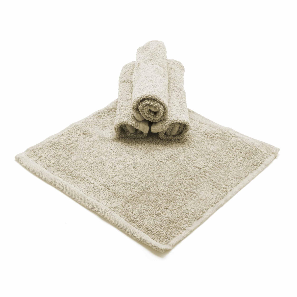 SWEET HOME Bathroom Washcloths 30 x 30 cm, 4 Pieces in OEKO-TEX Certified Cotton Terry and Recycled Yarns