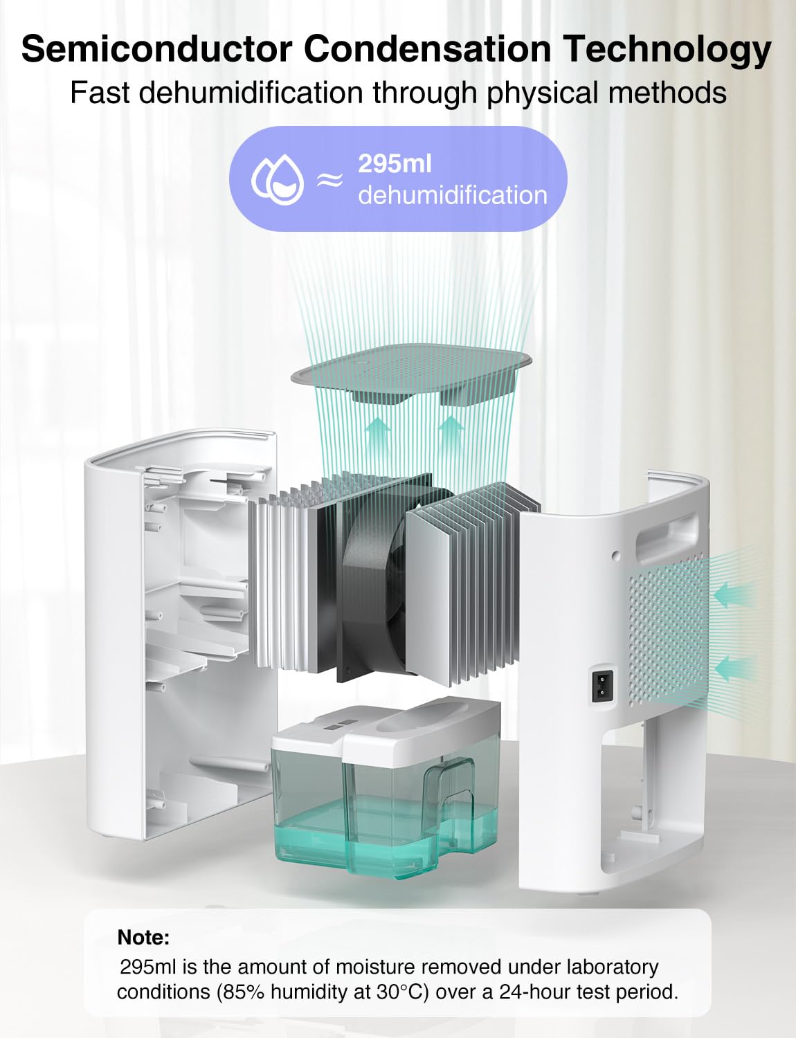 CLEVAST Small Dehumidifier for Home, 850ml Electric Dehumidifier with Ultra Quiet & Auto Shut off, Portable Mini Dehumidifiers for Bedroom, Bathroom,