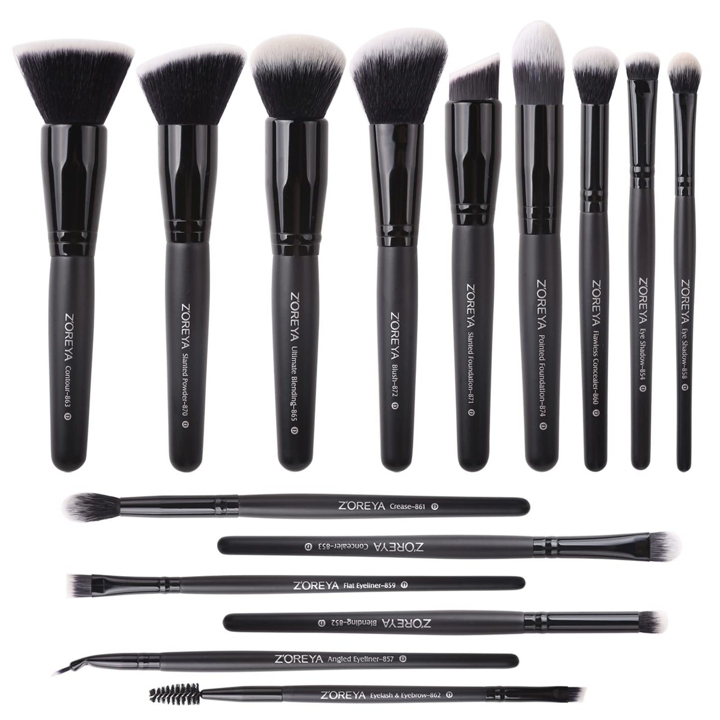 Makeup Brushes Zoreya Makeup Brush Set Premium Foundation Brush Kabuki Brush With Soft and Cruelty-Free Synthetic,for Cosmetics Foundation Concealers