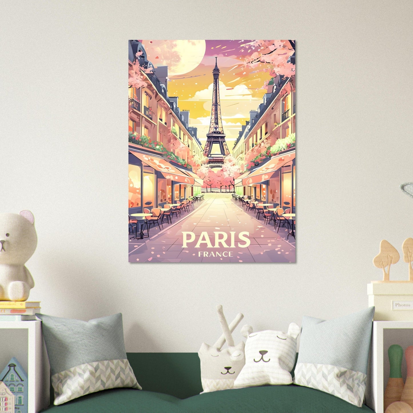 Paris Wall Art – Eiffel Tower Sunset Print