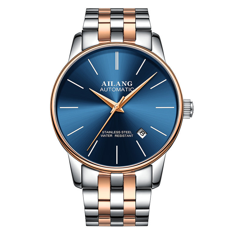 Men's Automatic Mechanical Watch - Rose Gold Black Premium Wrist Watch