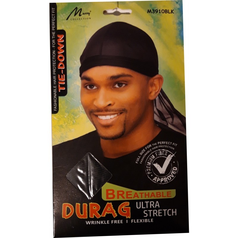 Murry Collection Breathable Ultra Stretch Durag for Waves, Braids & Hair Compression - Universal Fit