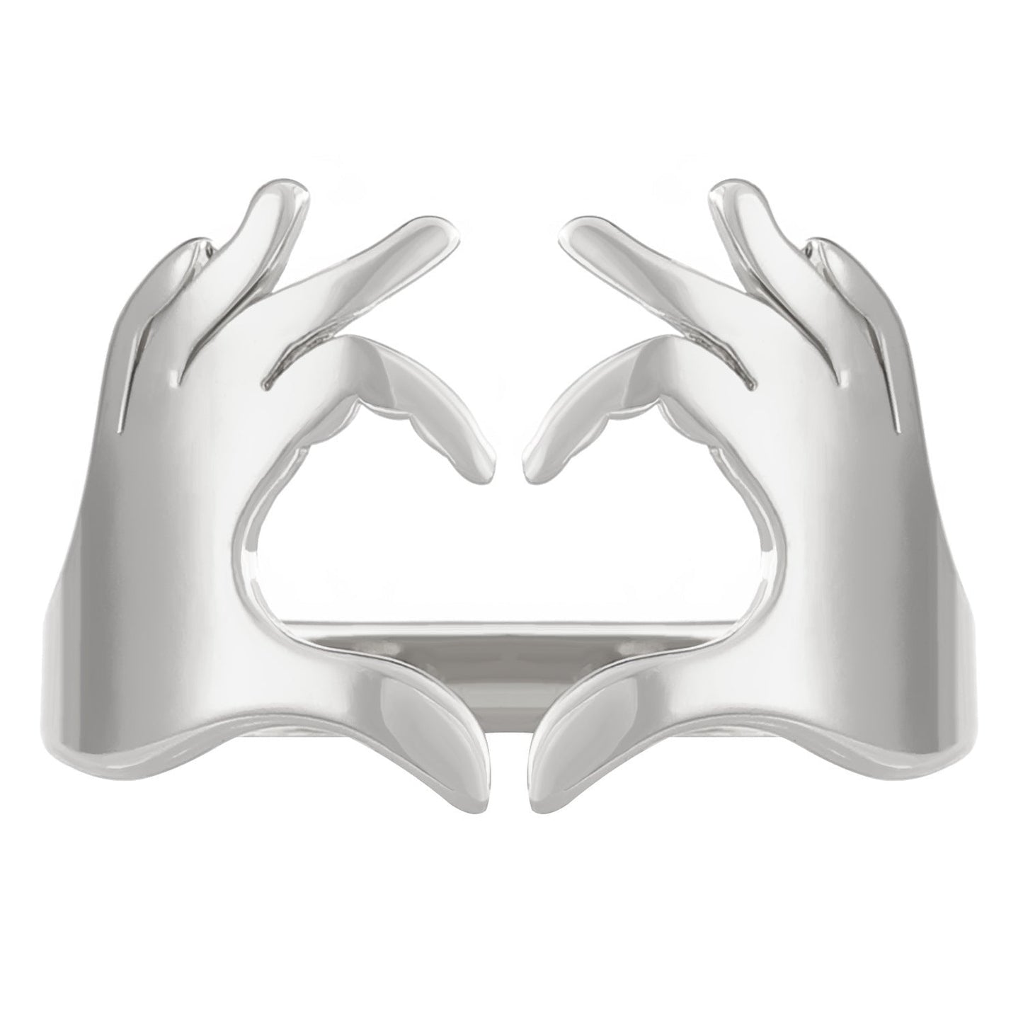 Fashion Love Heart Romantic Hands Ring