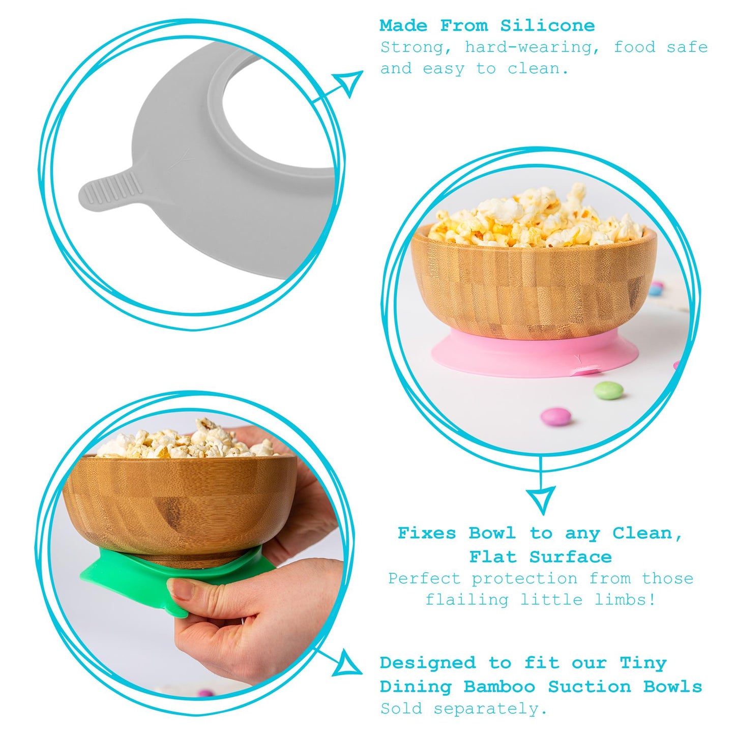 Children's Bamboo Bowl Suction Cup