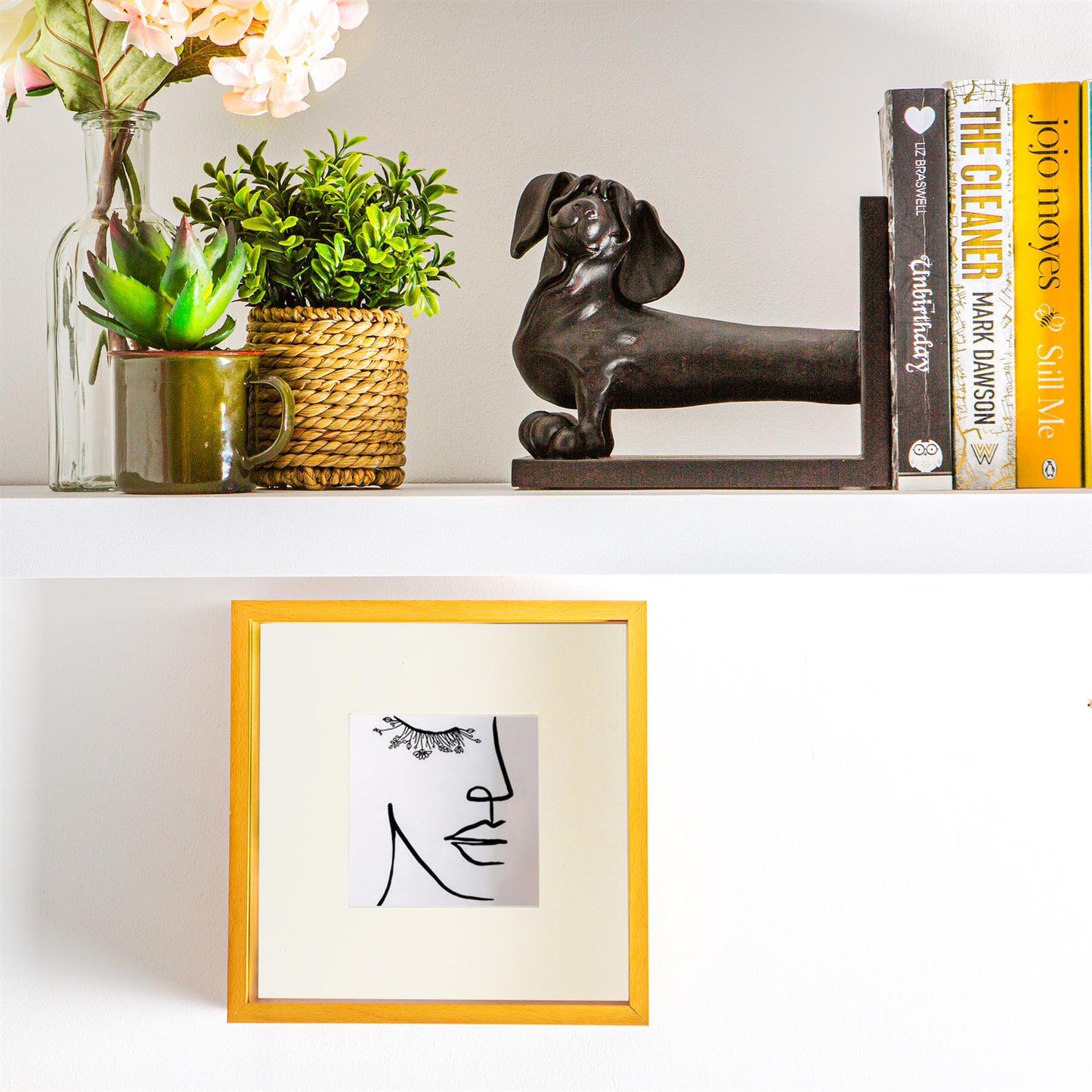8" x 8" Light Wood 3D Deep Box Photo Frame - with 4" x 4" Mount