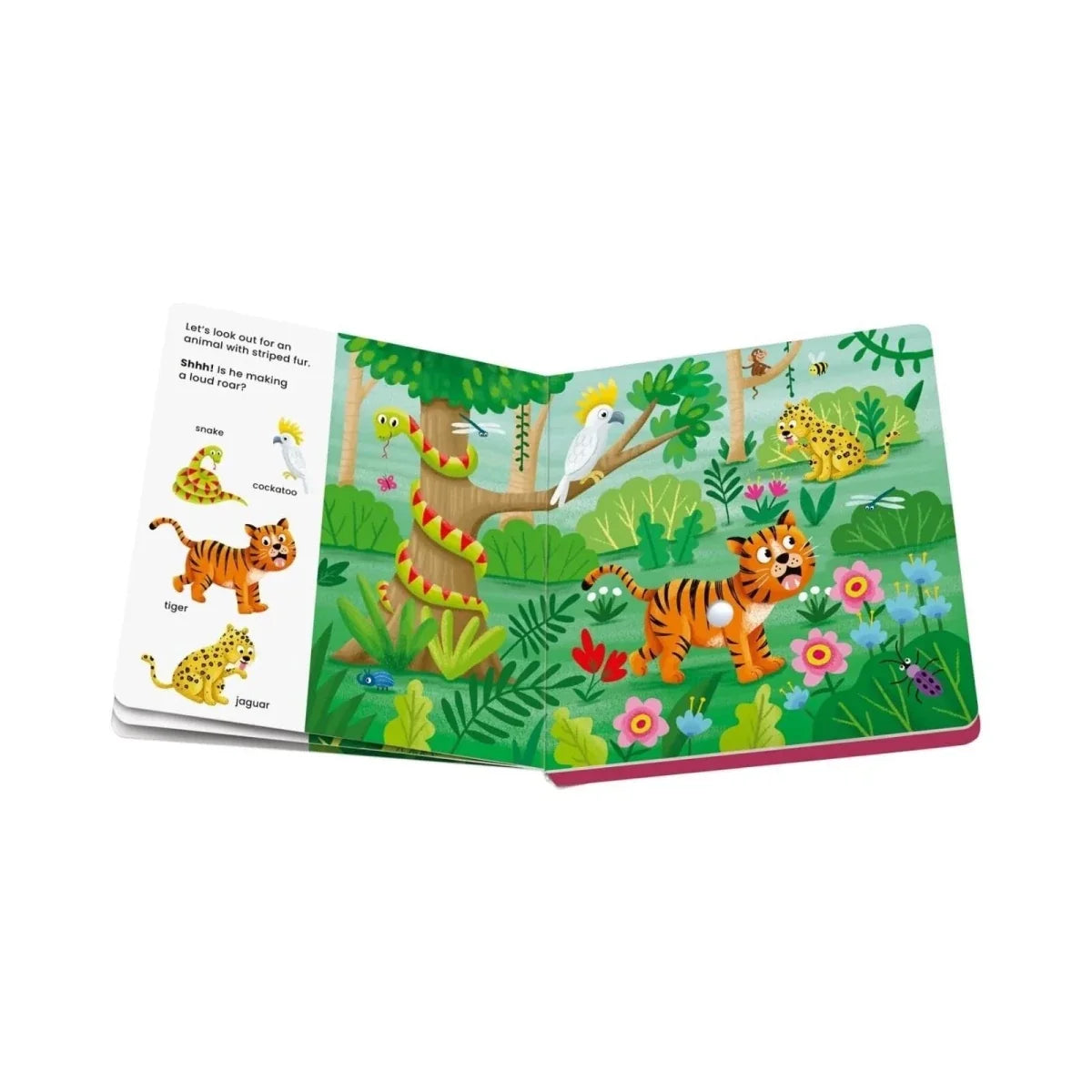 Play+ Shh... Who's there? Jungle Animals Book with Sounds