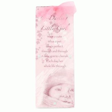 لوحة أكريليك برسالة "Darling Little Girl" من "Willow"