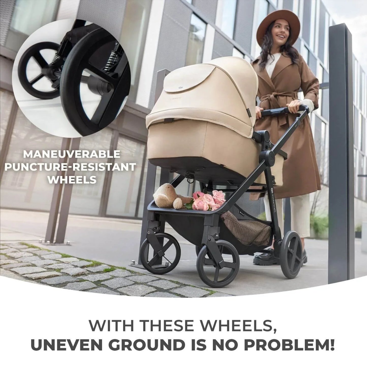 Kinderkraft Newly Mink Pro 4-in-1 Travel System - Moonlight Grey