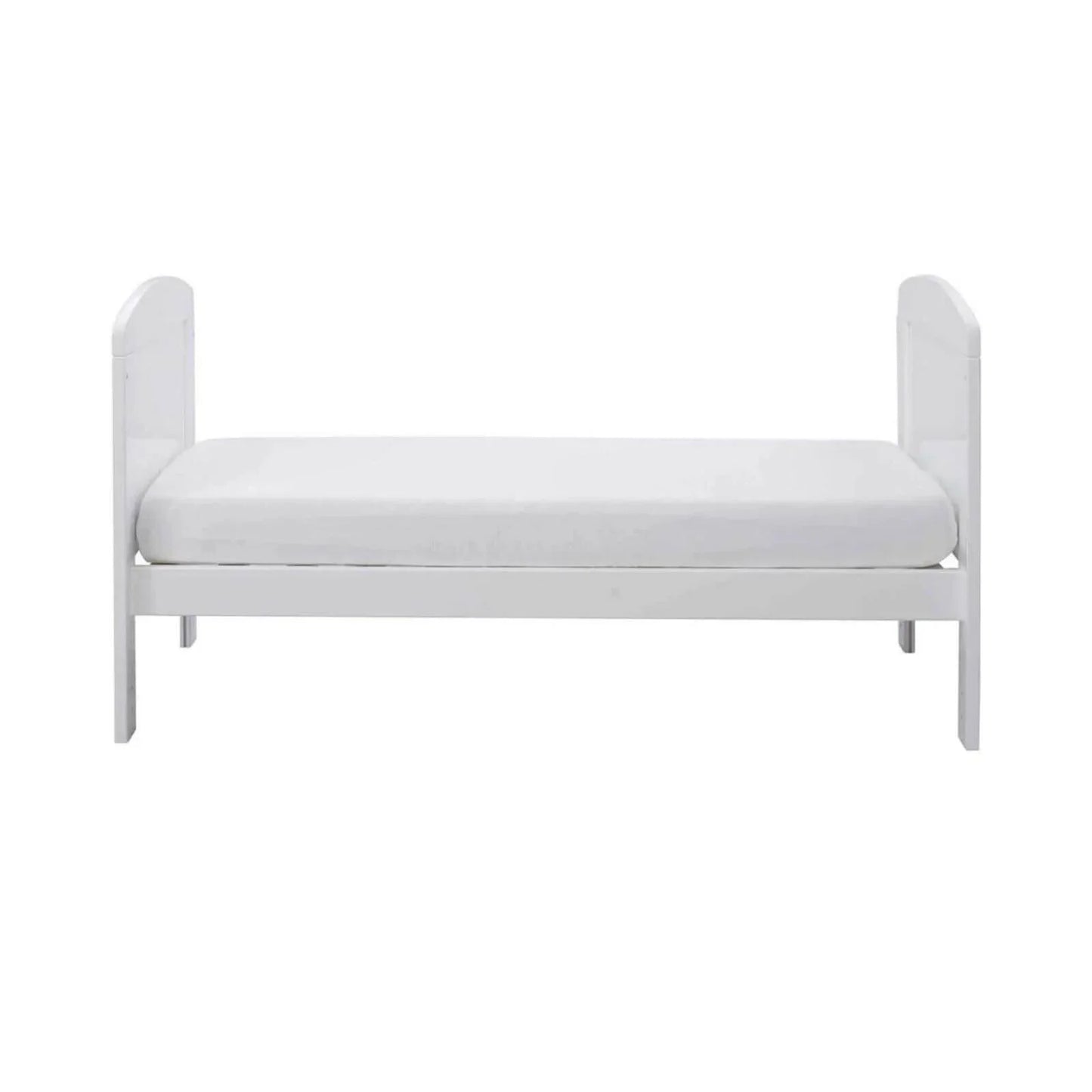 Ickle Bubba Coleby Mini Cot Bed White - Fibre Mattress