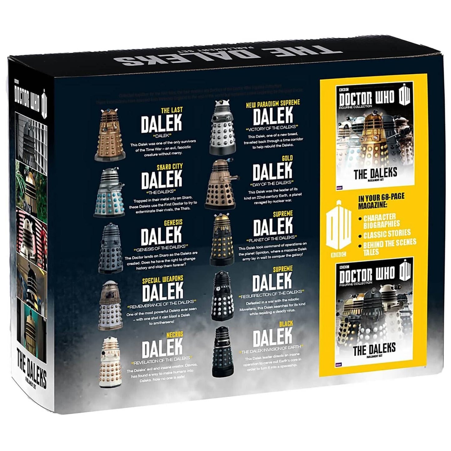 Doctor Who THE DALEKS PARLIAMENT SET - 10 Classic Dalek Figures Box Set + Magazine DWSUK002