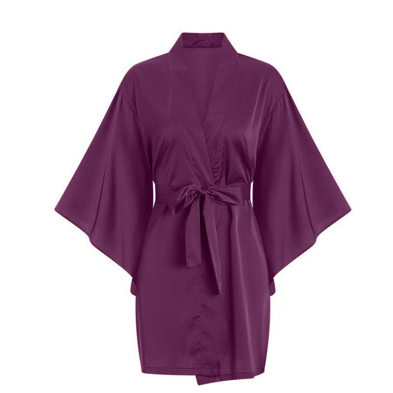 High-end Subtly Alluring Butterfly-knot Plus-size Viscose Sexy Pajamas
