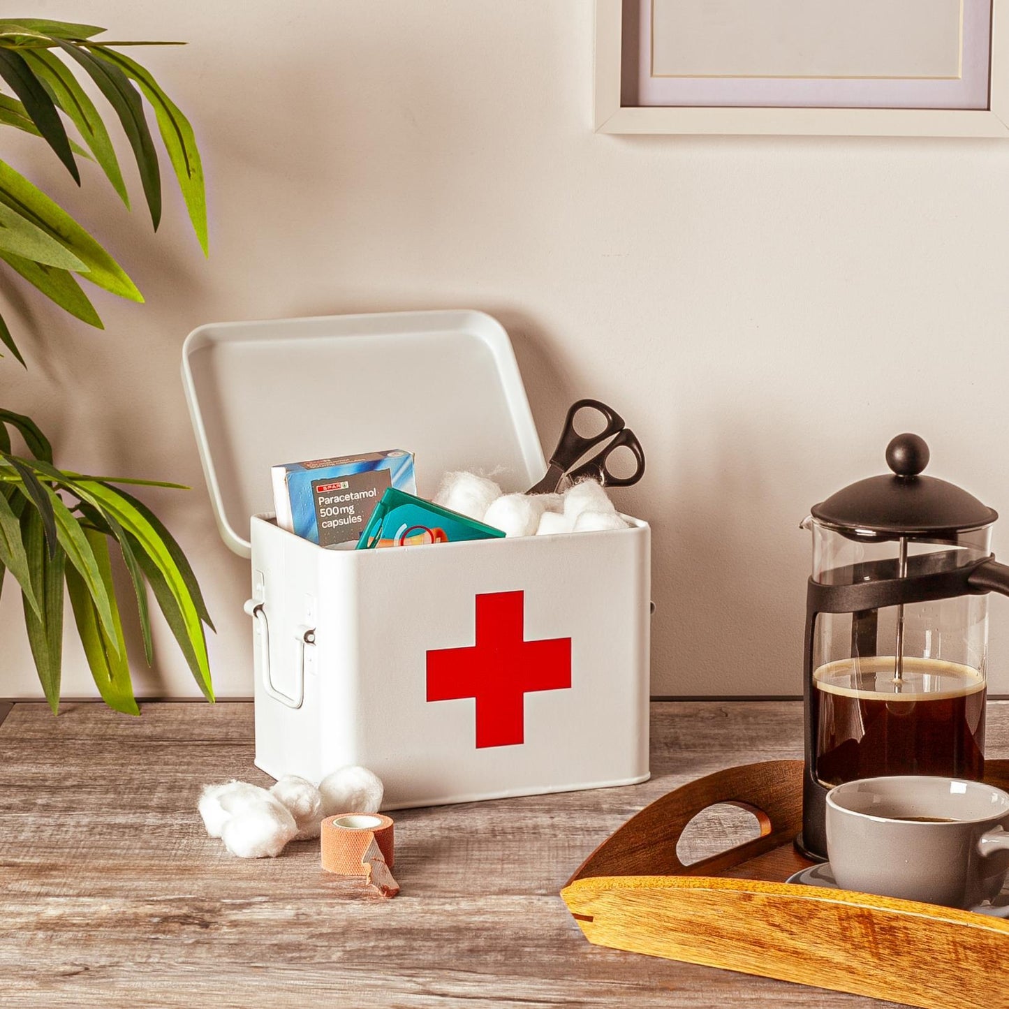 White Vintage First Aid Tin