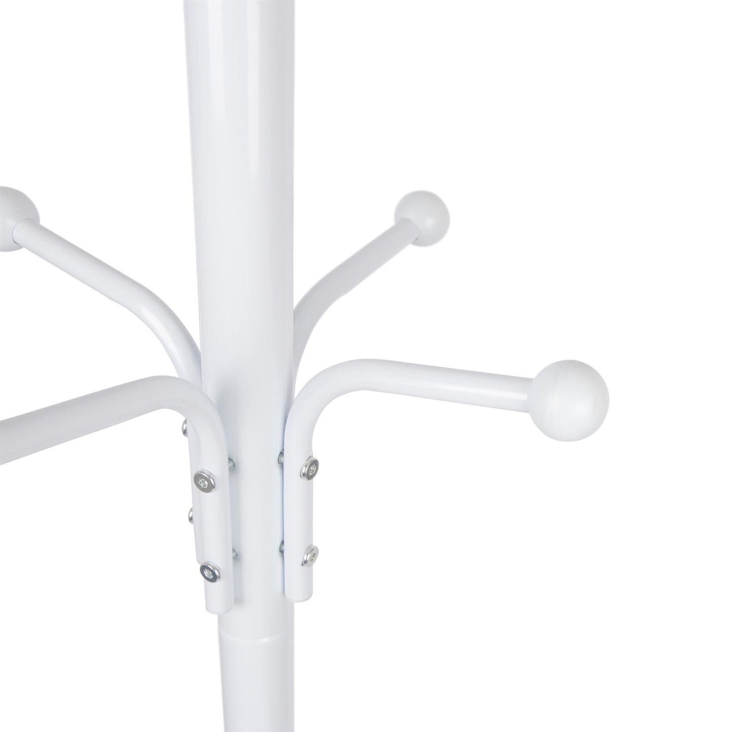 White Free-Standing Steel Coat Rack