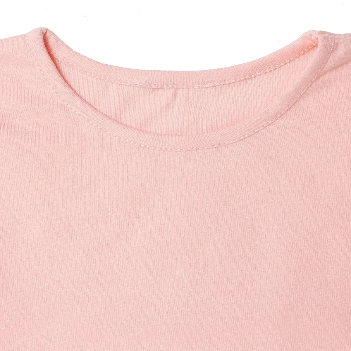 HelloBaby Girls T-shirt Crew Neck Short Sleeve - Powder