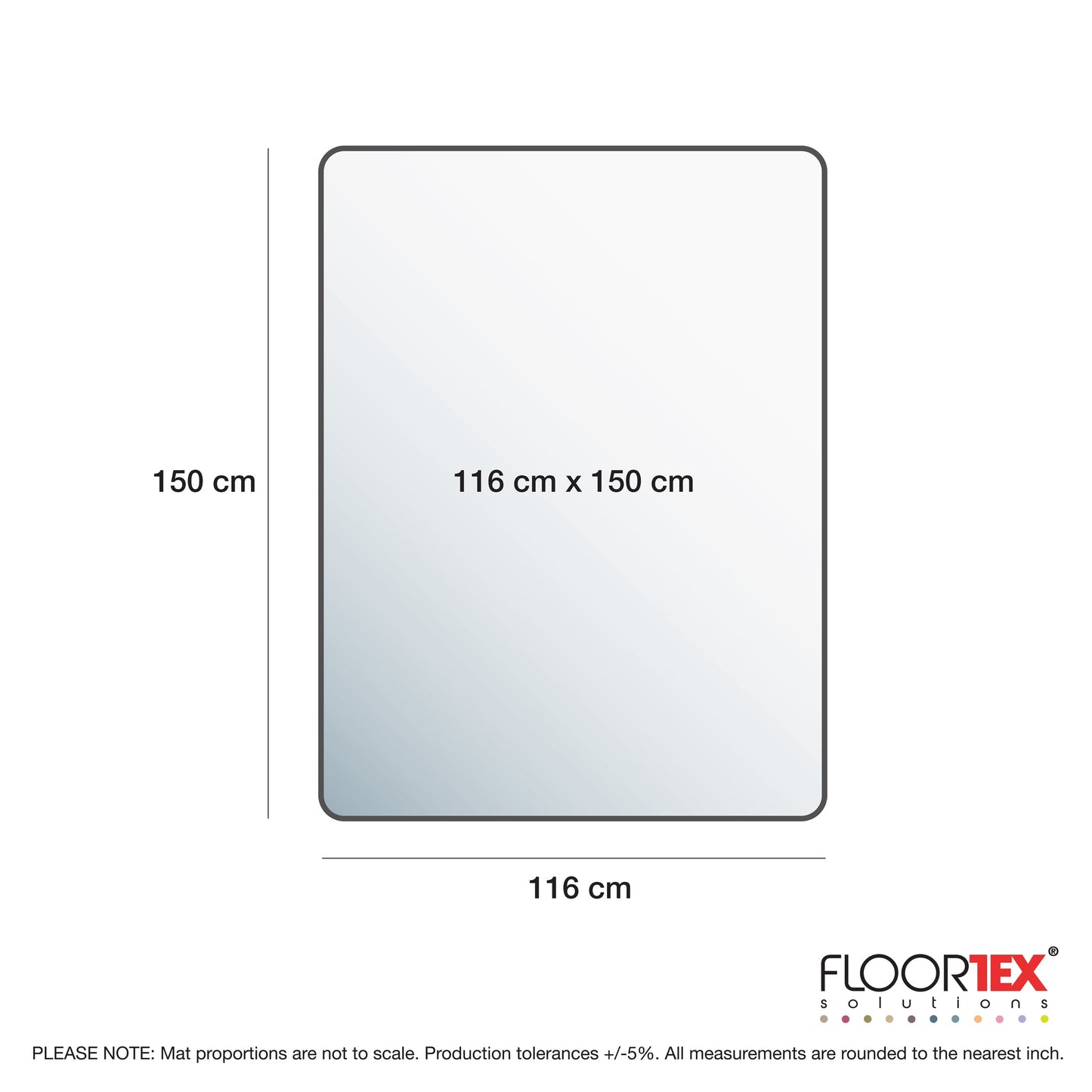Advantagemat® Vinyl Rectangular Chair Mat for Hard Floor - 116 x 150cm