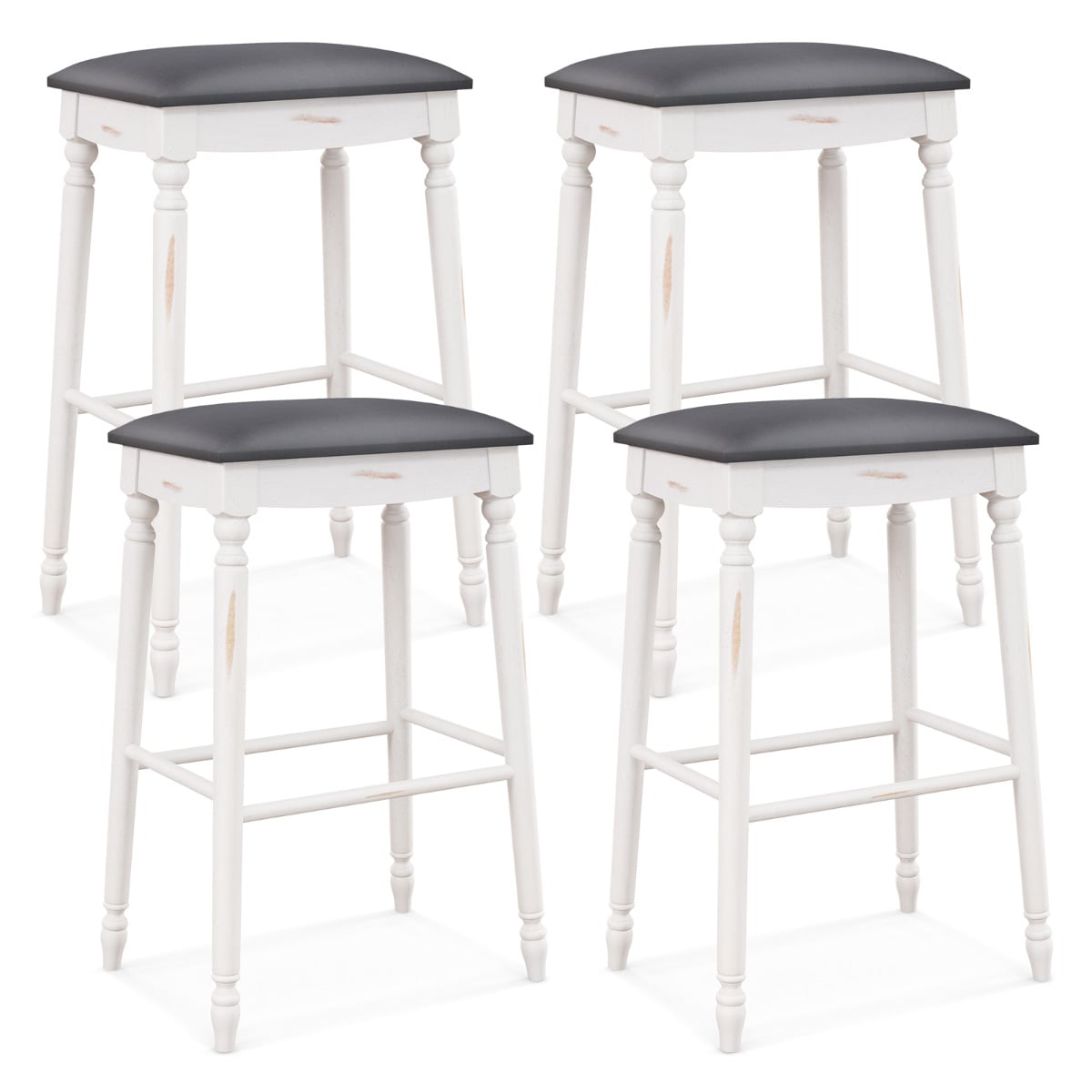 61/74 cm Upholstered Bar Stool Set of 4-61 cm