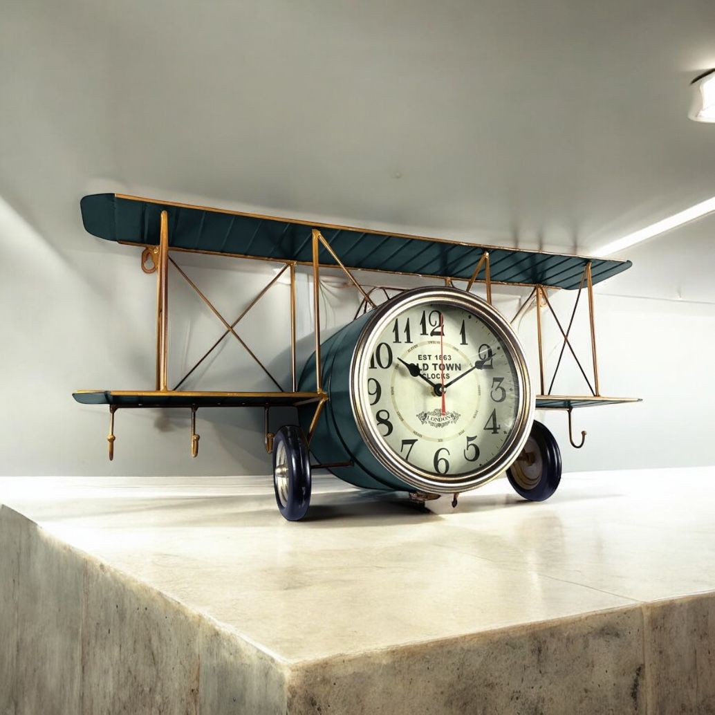 64CM AEROPLANE TABLE CLOCK