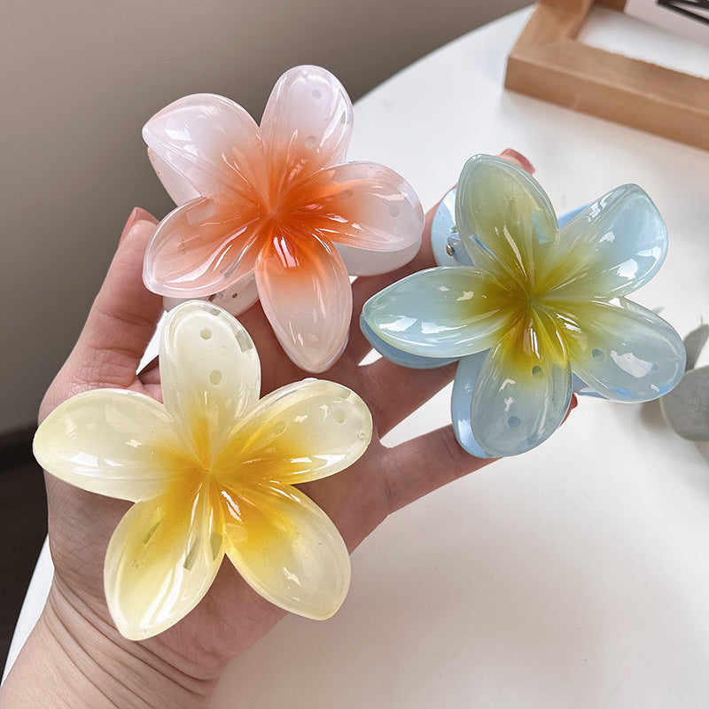 High Sense Plumeria Rubra Seaside Holiday Barrettes