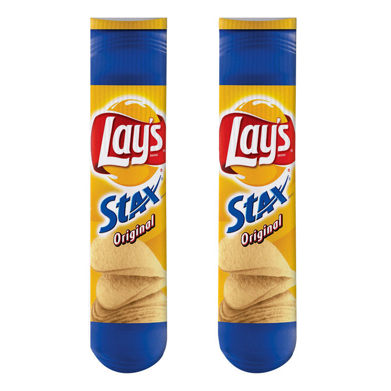 Potato Chips 3D Printed Socks Leshi Odd Zero Food Heat Transfer Stockings Printing Personality