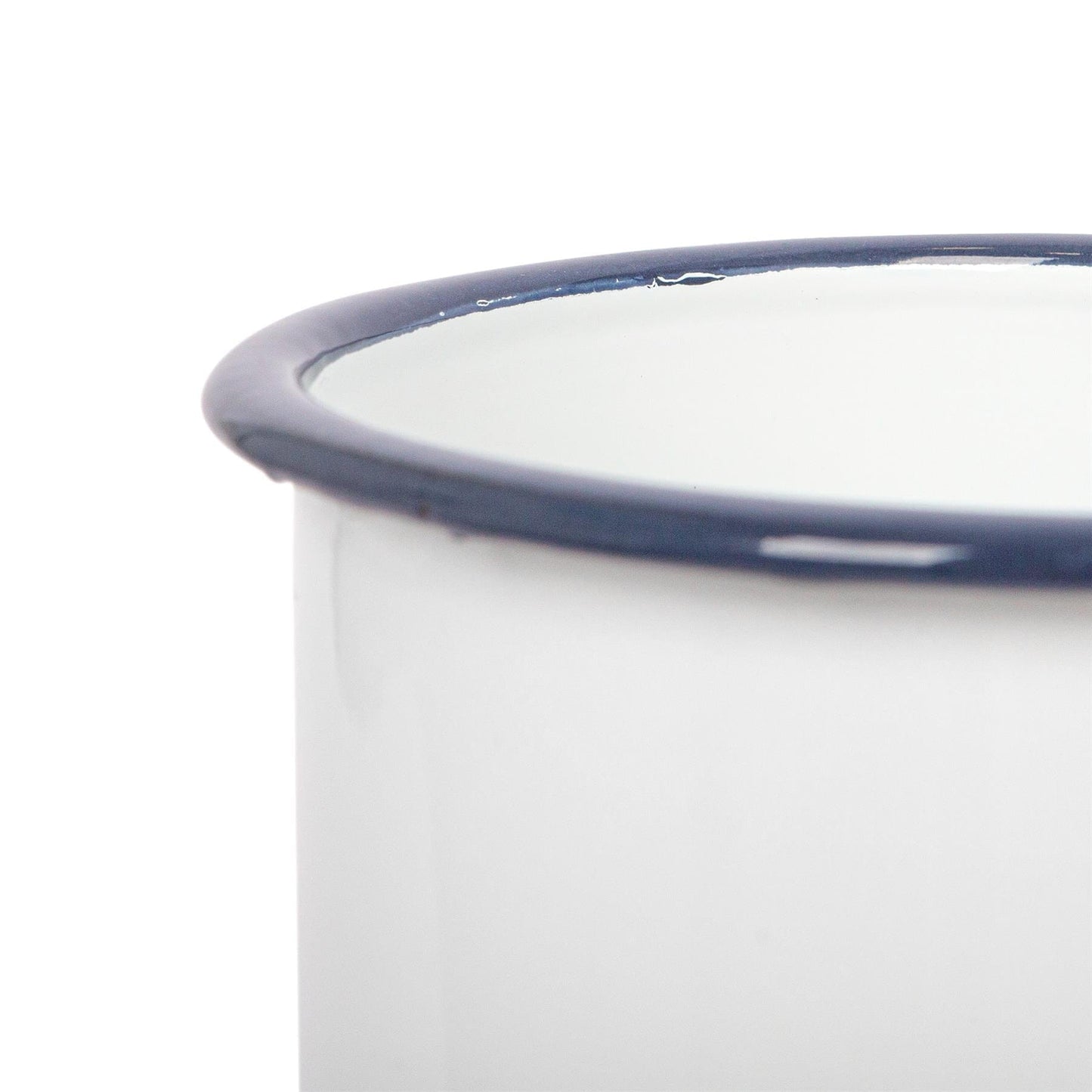 15.5cm White Enamel Utensil Holder