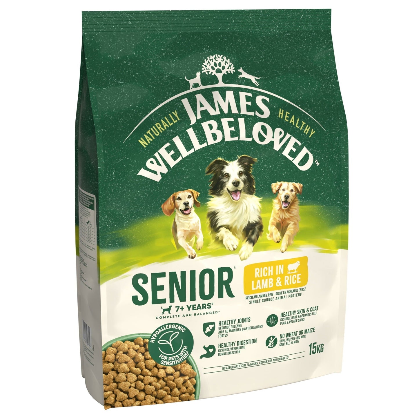 James Wellbeloved Senior Lamb & Rice Dry Dog Food 15kg