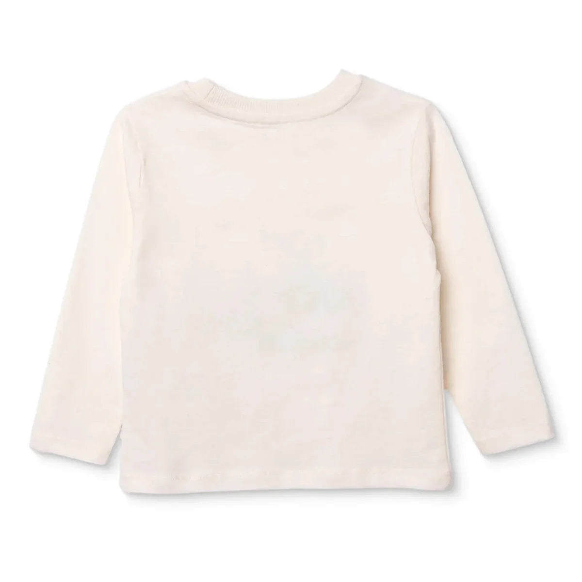 HelloBaby Boys Long Sleeve T-shirt Bear Print Cool Boy Crew Neck Long Sleeve - Ecru