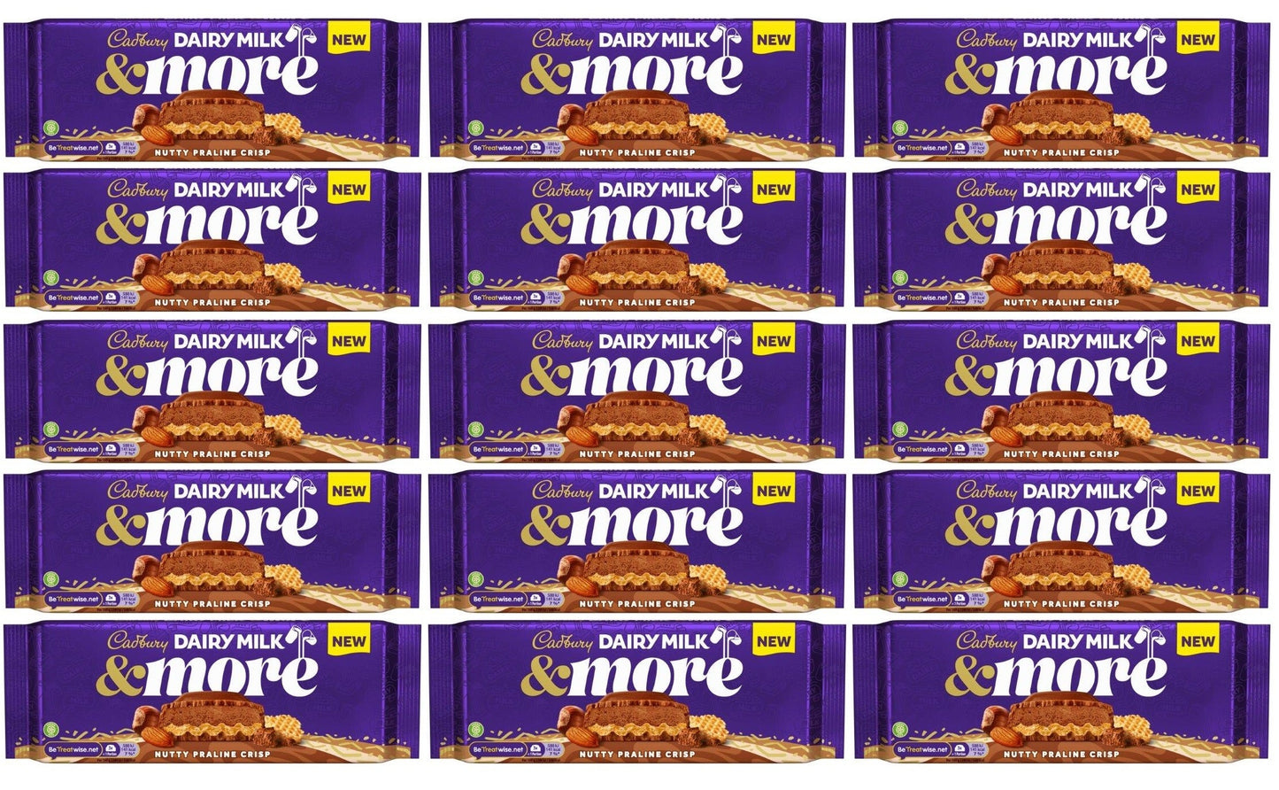 15 x Cadbury Dairy Milk & More Nutty Praline - 180GM