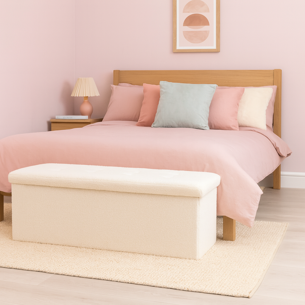 Foldable Storage Ottoman - 111 x 37 x 39cm