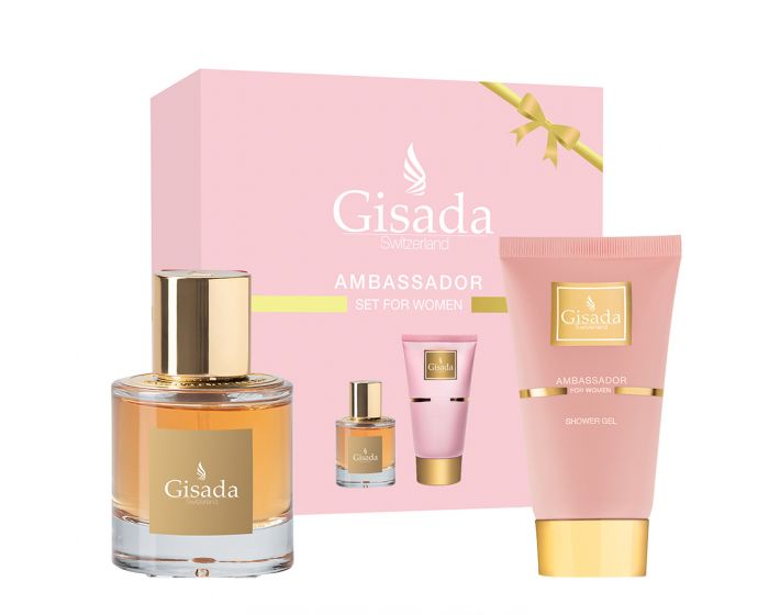Gisada Ambassador Women Gift Set 50ml EDP + 100ml Shower Gel Women's Fragrance