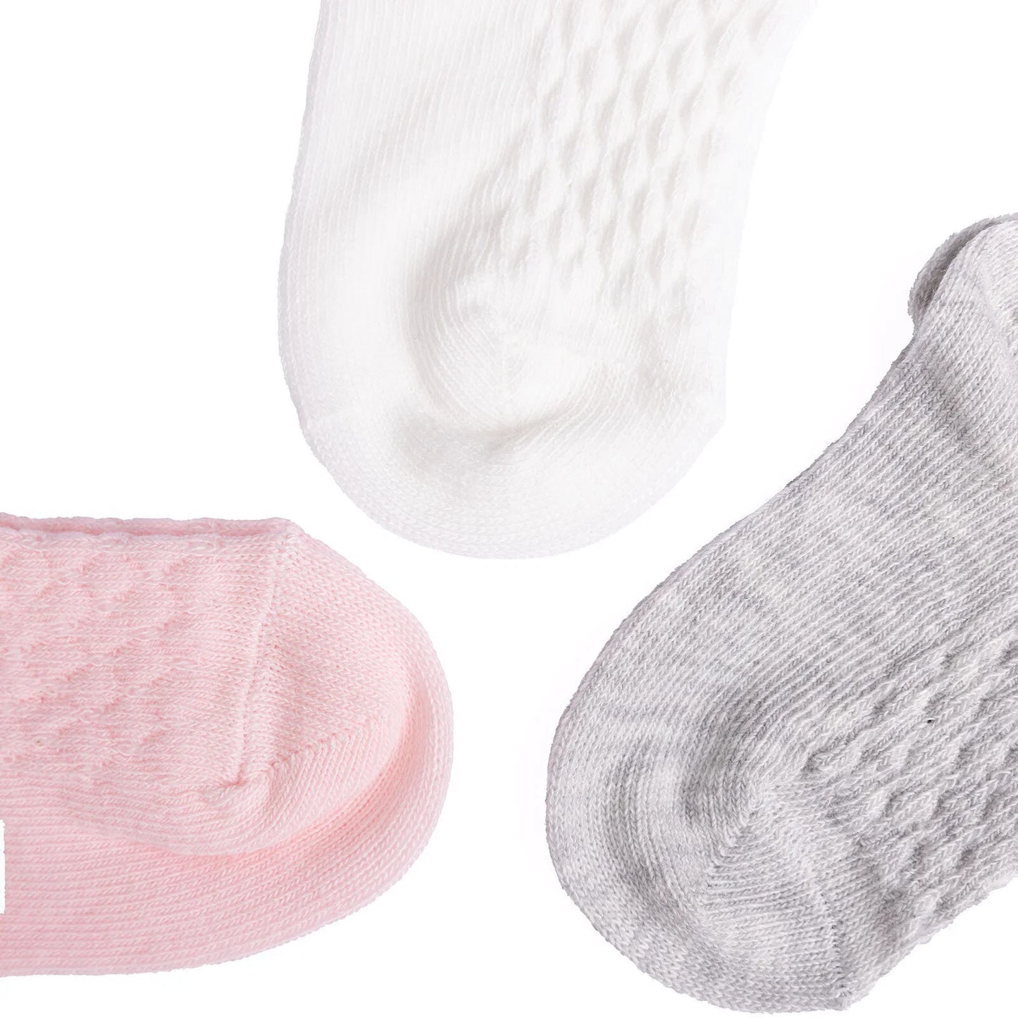 HelloBaby Girl Baby Socks 3 Pack - Light Pink