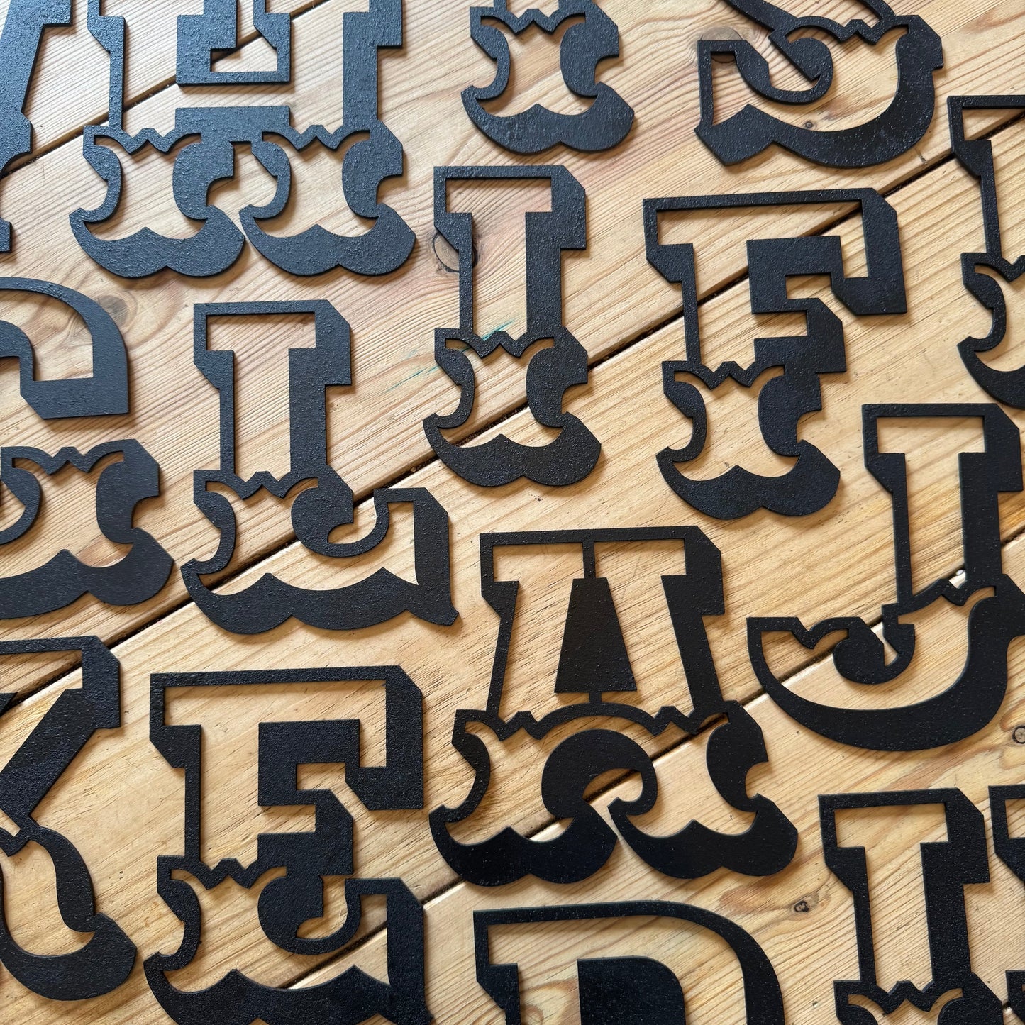 Rustic Black Metal Carnival Letters A–Z | 5” or 12” Alphabet