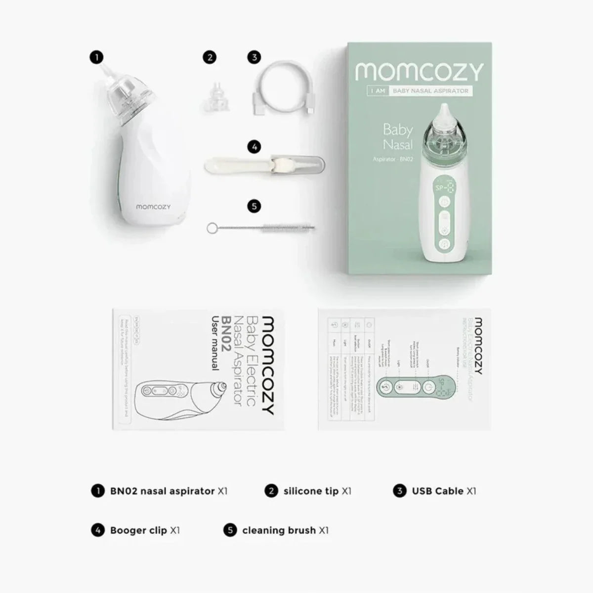 Momcozy Baby Nasal Aspirator - White