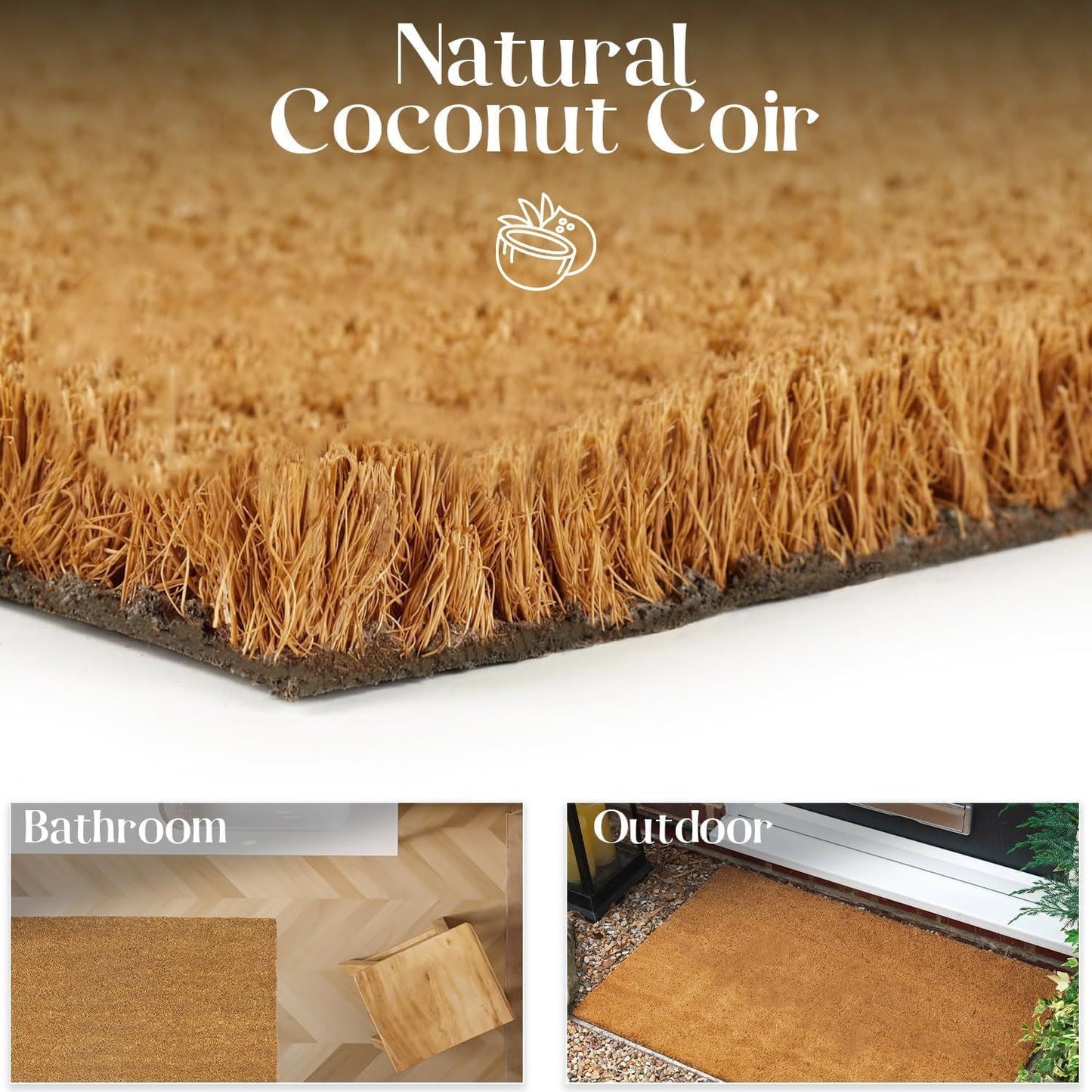 Plain Coir 100cm x 100cm - Brown