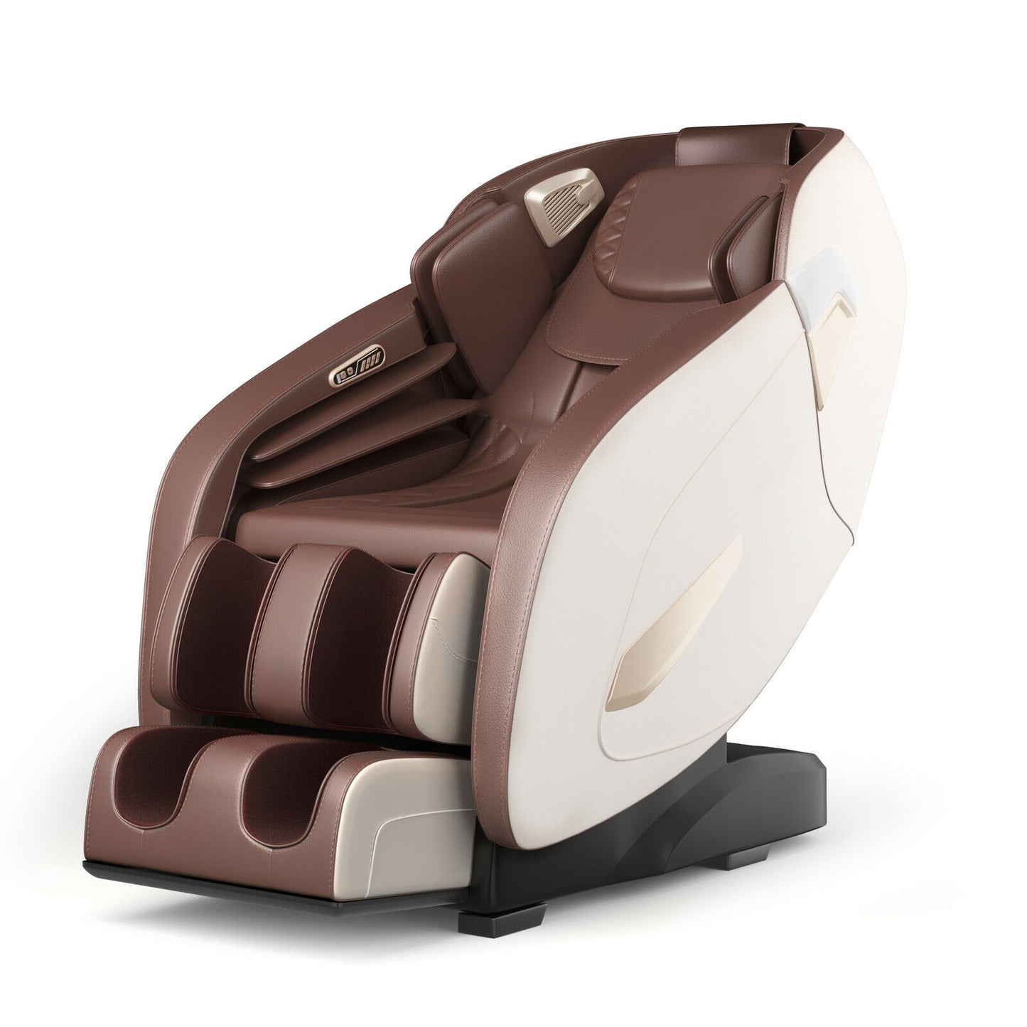 Electric Shiatsu Massage Chair with SL Track, Bluetooth, Heat and Airbag-Black