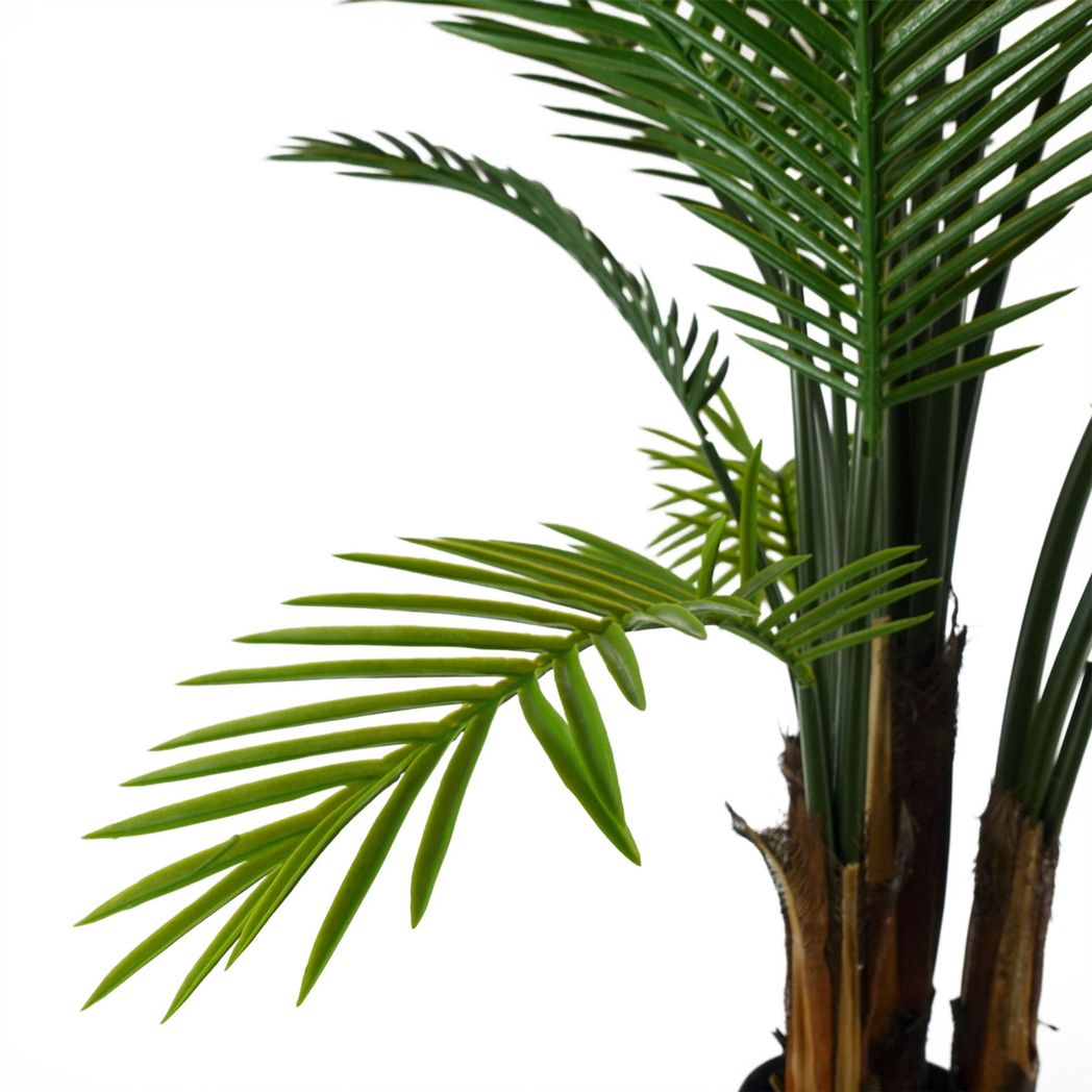 125cm UV Resistant Raphis Palm Tree with Natural Trunk