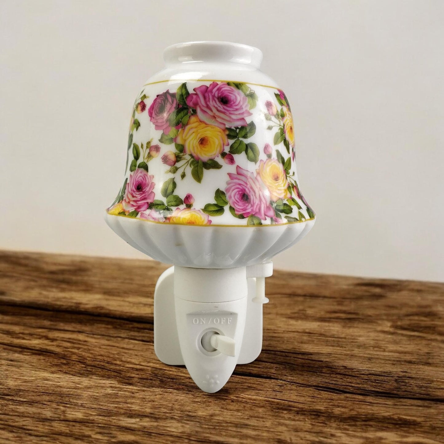 8 INCH FLORAL LED NIGHTLIGHT PINK & ORANGE