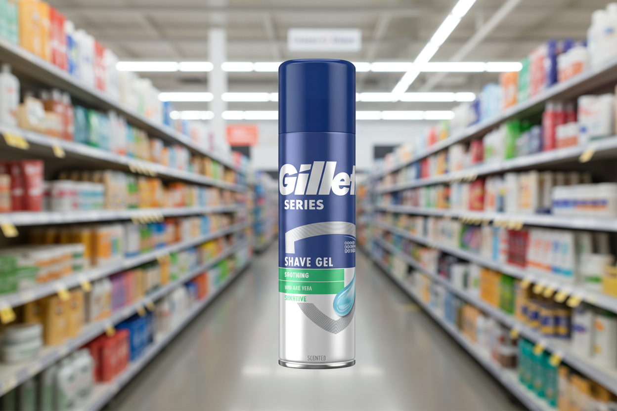 6 x Gillette Shave Gel  Soothing Aloe Vera Sensitive Skin - 200Ml