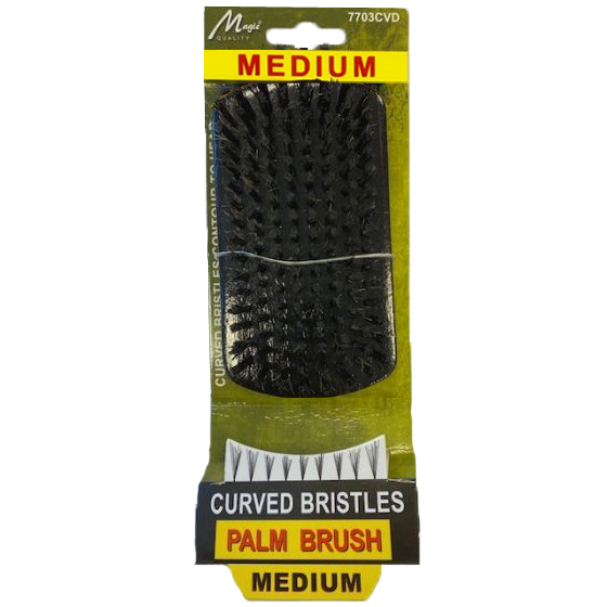 Magic Collection Curved Bristles Medium Palm Brush for Superior Wave Creation & Definition (7703CVD)