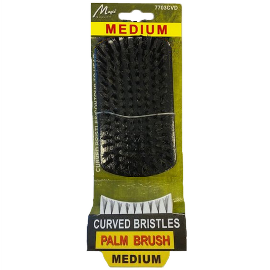 Magic Collection Curved Bristles Medium Palm Brush for Superior Wave Creation & Definition (7703CVD)
