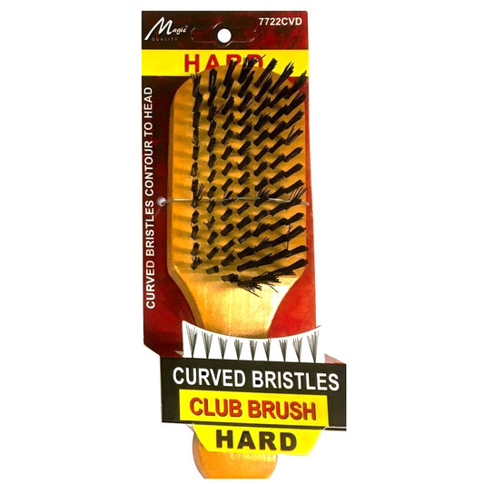 Magic Collection Curved Bristles Hard Club Brush for Deep Wave Definition & Scalp Stimulation (7722CVD)