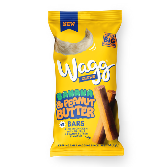 Wagg Chews Banana & Peanut Butter Bars 140g
