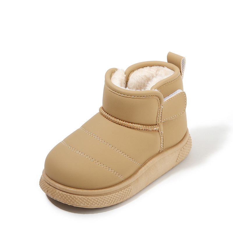 Fleece-lined Thickened Girls' Cotton Boots Warm Baby Cotton Shoes