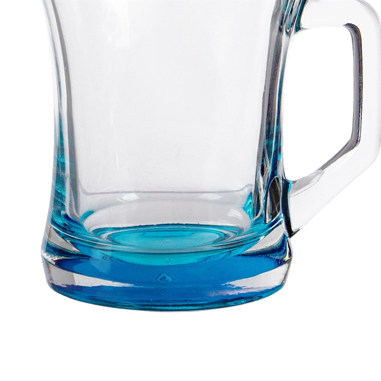 225ml Zen+ Coloured Base Glass Coffee Mugs - Pack of Six