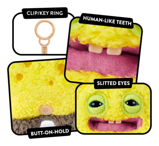 Fuggler x SpongeBob SquarePants Plush Keyrings by ZURU - Series 1 NEW