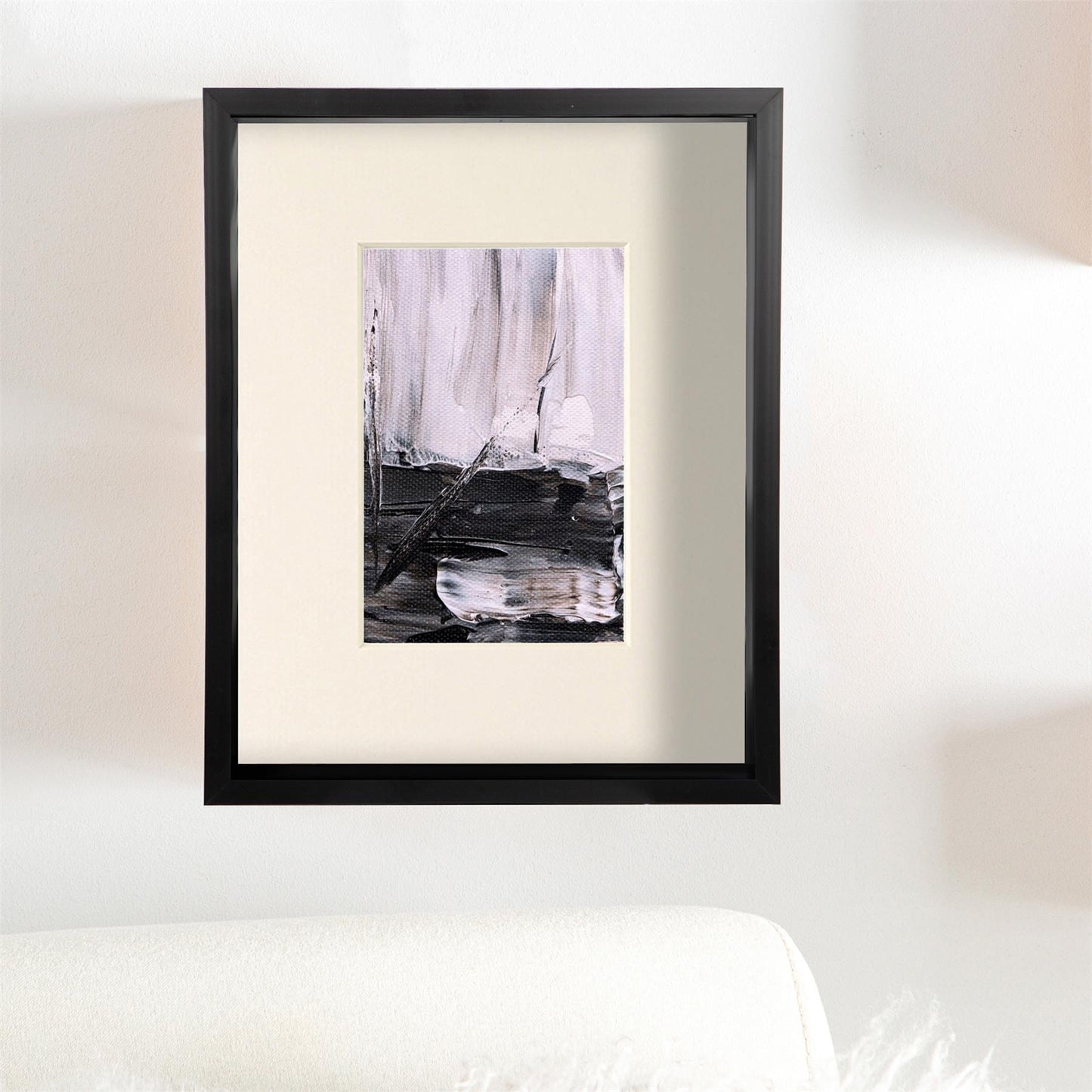 8" x 10" Black 3D Deep Box Photo Frame - with 4" x 6" Mount