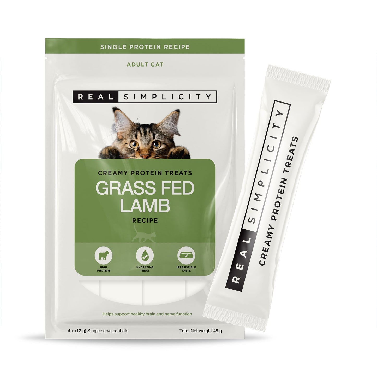 Real Simplicity Creamy Protein Treats Grass Fed 4x12g