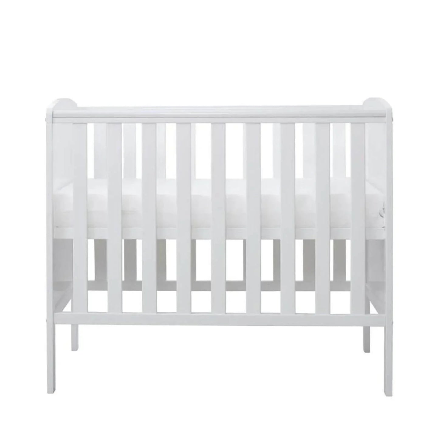 Ickle Bubba Coleby Space Saver Cot White - Fibre Mattress