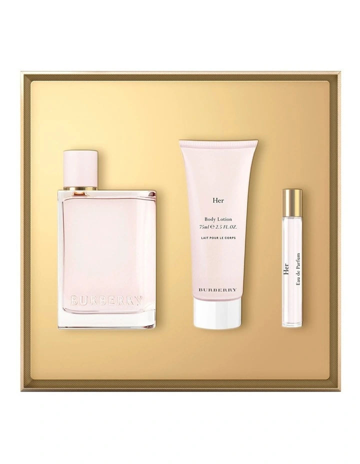 Burberry Burberry Her Gift Set 100ml EDP + 75ml Body Lotion + 10ml EDP