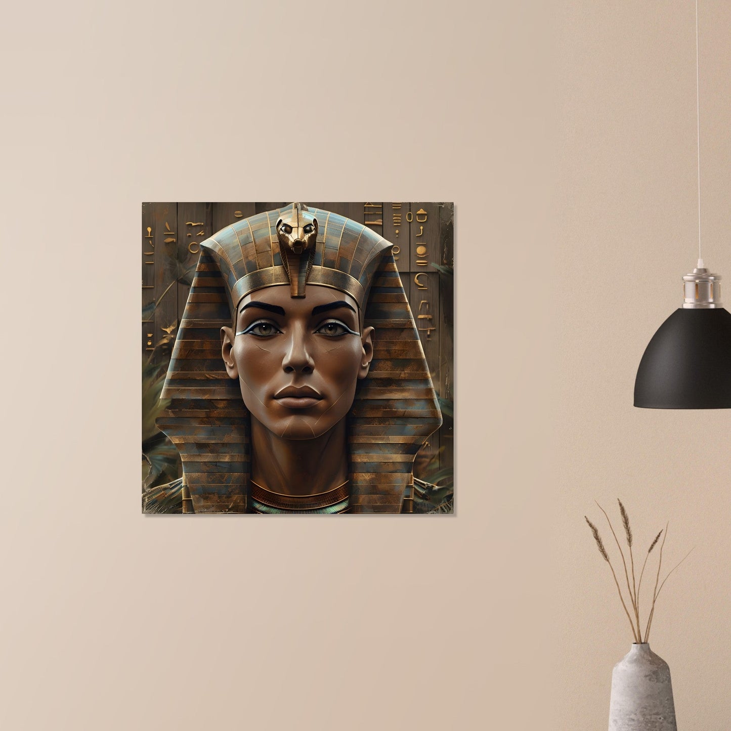Retro Futurism Pharaoh Poster – Stylish Egyptian Wall Art | Bold Modern Decor